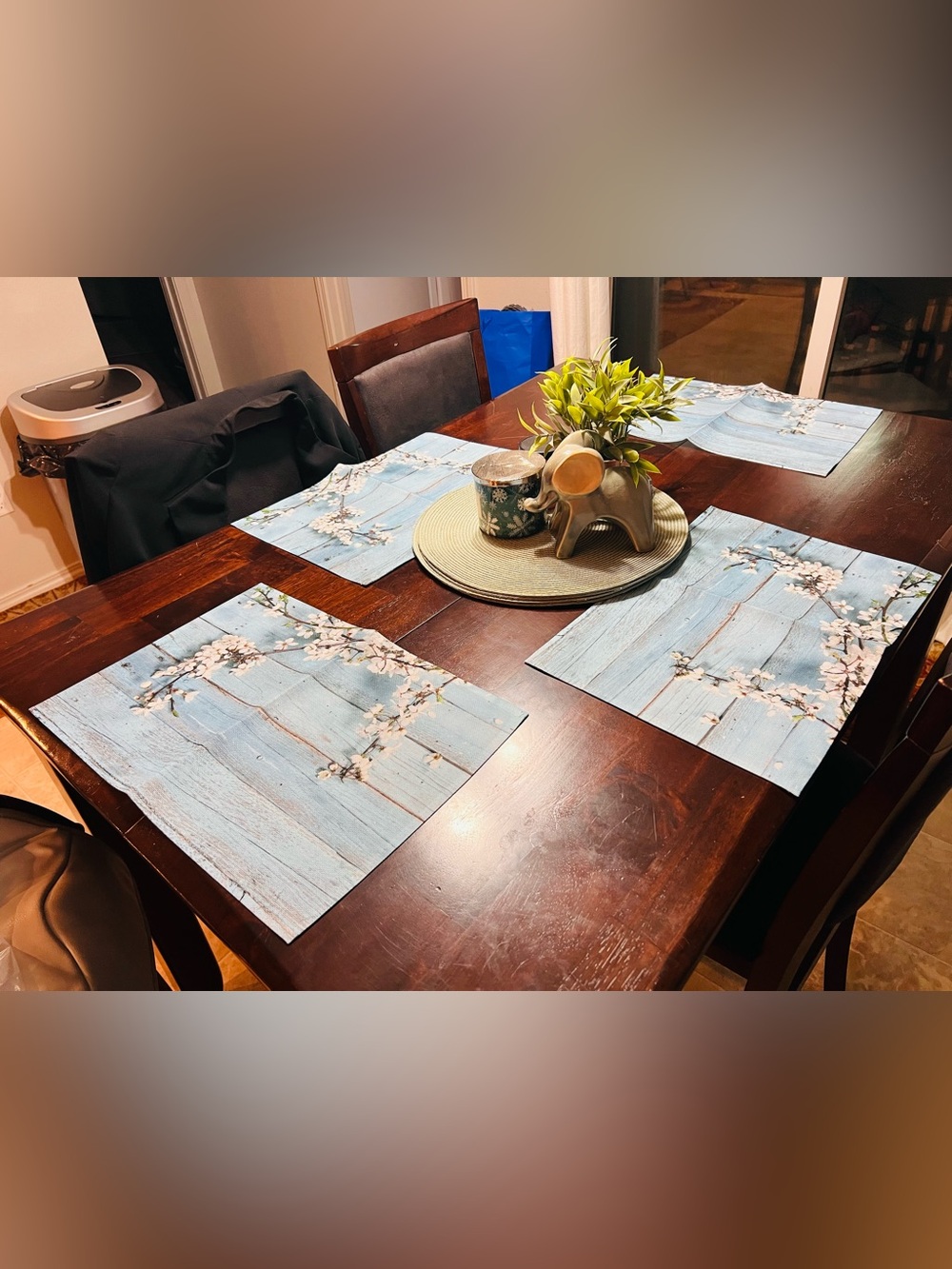 Spring Floral Placemats Set of 4 – Rustic Farmhouse Table Mats
